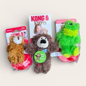 KONG • Bundle of 3 Mini XS Squeaker Animal Toys